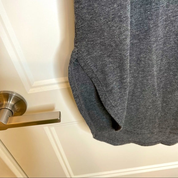 Sexy Side Split Charcoal Grey Tunic Dress- Size Large - Picture 8 of 9